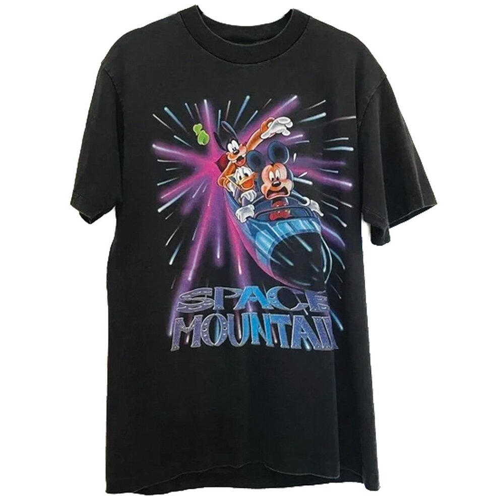 Vintage 90s Mickey & Friends Space Mountain Graphic Tee 🚀